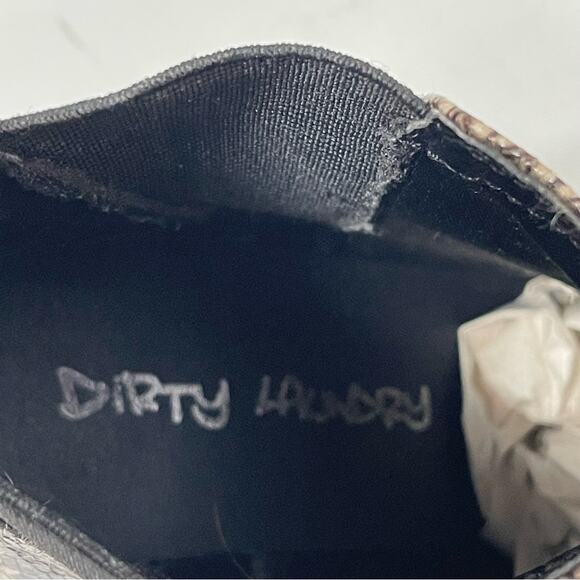 Dirty Laundry Chunky Block Heel Booties Snakeskin Print Size 6.5 - Picture 9 of 11